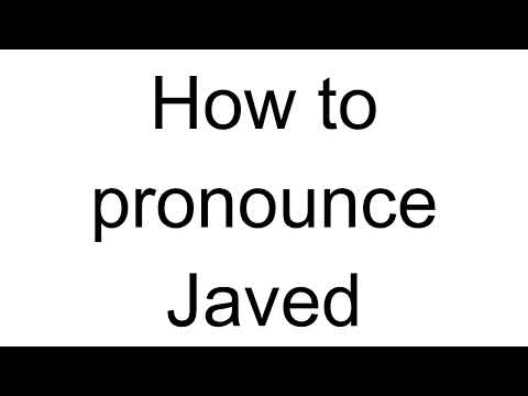 How to Pronounce Javed (Arabic)