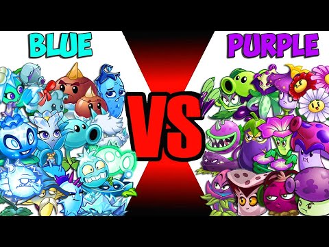 All Plants Team BLUE vs PURPLE - Which Team Plant Will Win? - PvZ 2 Battlez