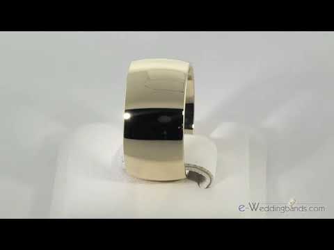 e-Weddingbands 10mm 14K Yellow Gold Domed, Comfort Fit