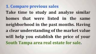 Top 4 Tips when Pricing Your Home for Sale in South Tampa Area