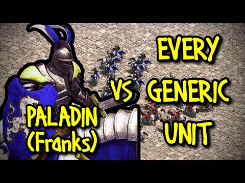 PALADIN (Franks) vs EVERY GENERIC UNIT | AoE II: Definitive Edition