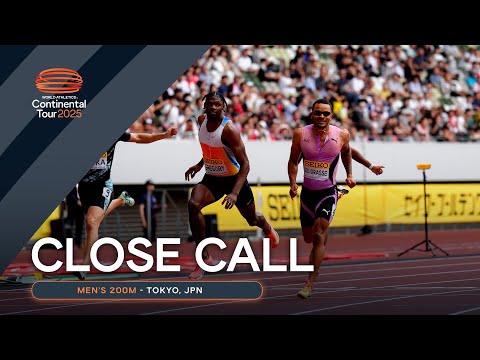 Incredibly close finish in the men's 200m ‼️ | Continental Tour Gold 2025