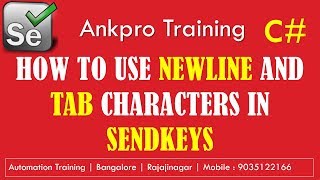 Selenium with C# 18 - How to use newline and tab characters in sendkeys