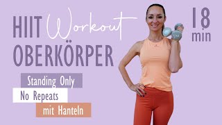 HIIT WORKOUT MIT HANTELN / Oberkörper / Standing only / No Repeat | Katja Seifried