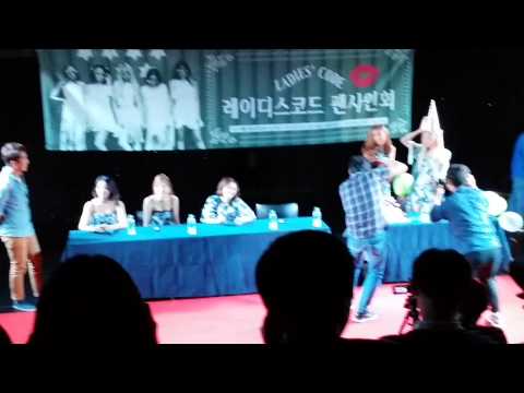 140816 Ladies' Code Sinchon Fansign fan cam 5 Rise special birthday seat