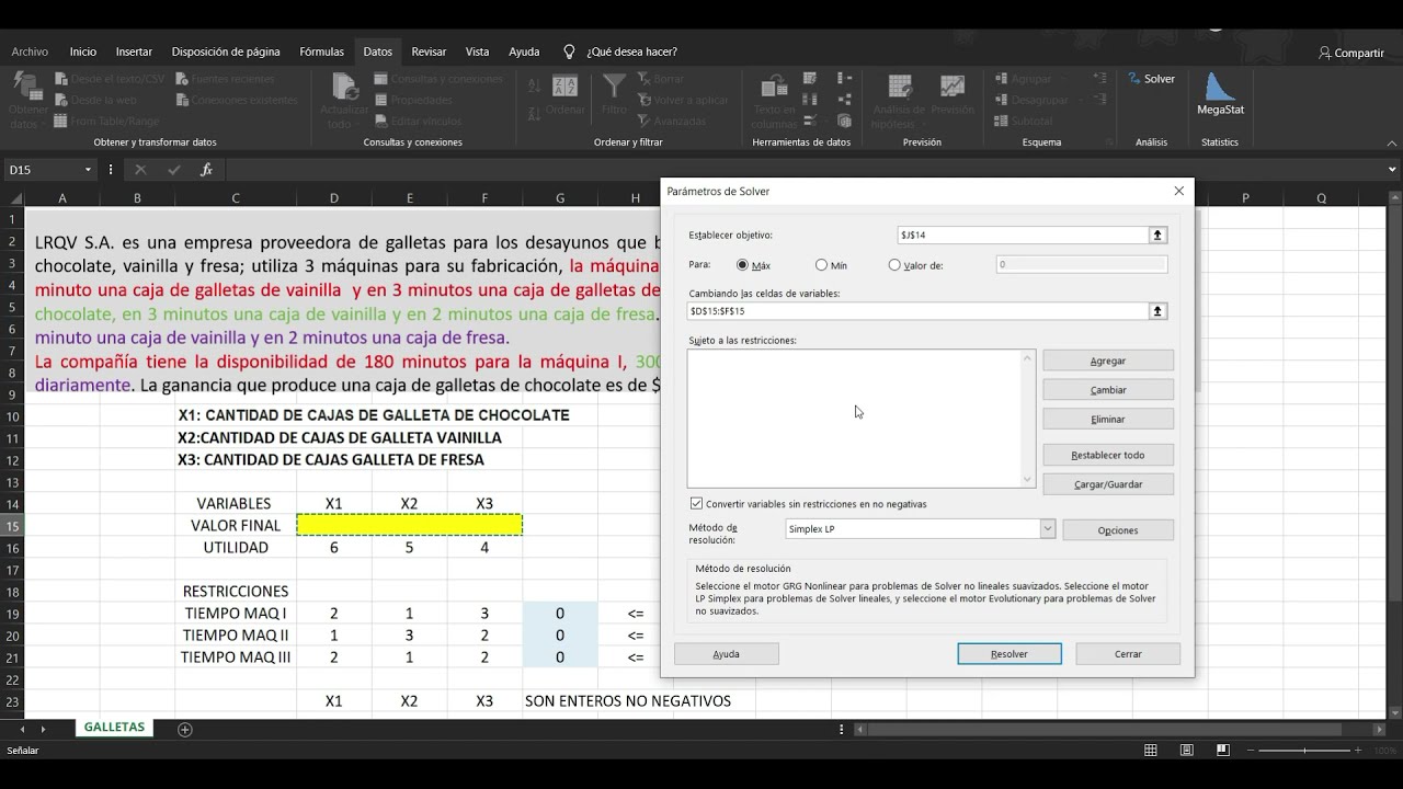 Programación Lineal Entera_E3_SOLVER