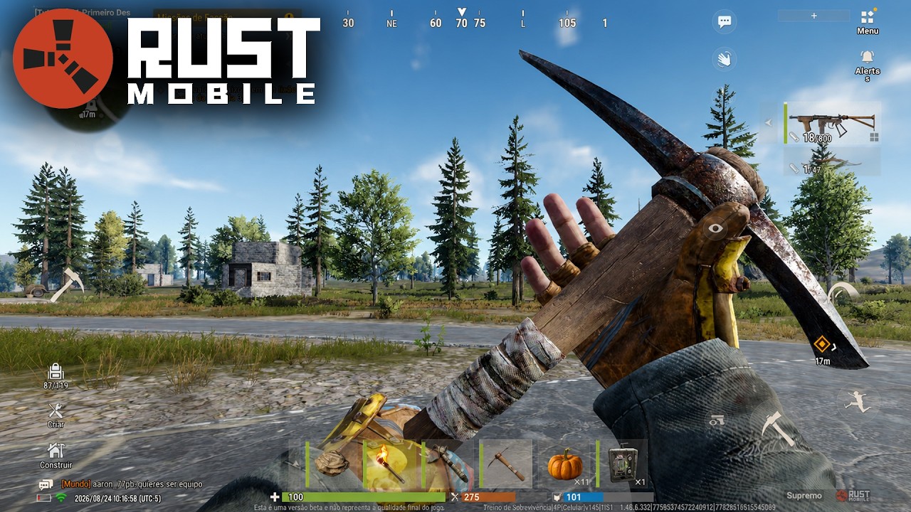 SAIU o RUST Mobile em PORTUGUÊS para Android [BETA ABERTA] - Primeira Gameplay