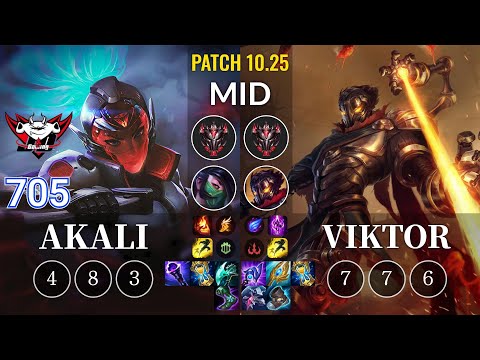 JDG 705 Akali vs Viktor Mid - KR Patch 10.25