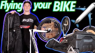 Packing your bmx bike in a Golf bag How I Fly my bike