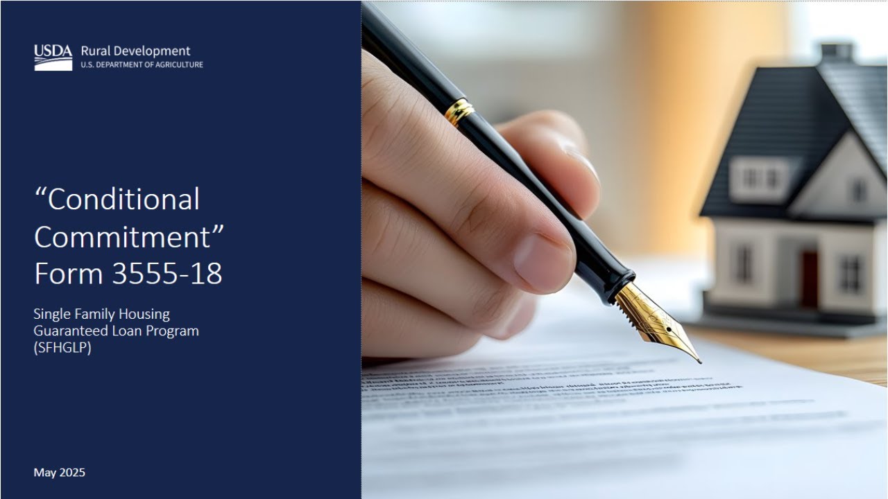 USDA SFHGLP Loan Training: Requesting the Conditional Commitment