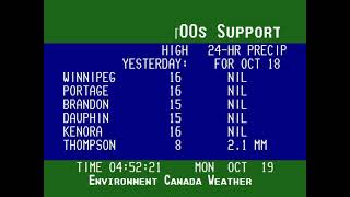 [24/7] Winnipeg Weather Channel | 80/90s Cable TV