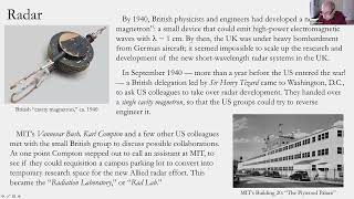 Lecture 14: Radar and the Manhattan Project