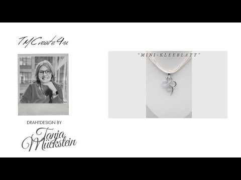 “Mini cloverleaf” made of wire / pendant / gift tag / DIY made of aluminum wire