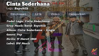 Download lagu Lirik Lagu Cinta Sederhana - Repvblik mp3 Download lagu Lirik Lagu Cinta Sederhana - Repvblik mp3