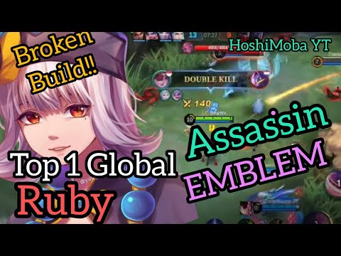 RUBY ASSASSIN EMBLEM IS BROKEN!! | Top 1 Global Ruby 2022 | BUILD RUBY - MLBB - Mobile legends