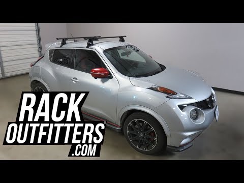 2011 to 2017 Nissan Juke with Yakima BaseLine CoreBar Roof Rack Crossbars