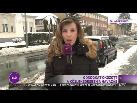 Gondokat okozott a közlekedésben a havazás – M1 Híradó 2018-02-07 14:00