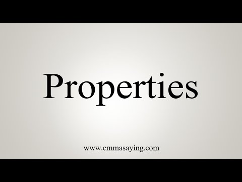 Part of a video titled How To Say Properties - YouTube