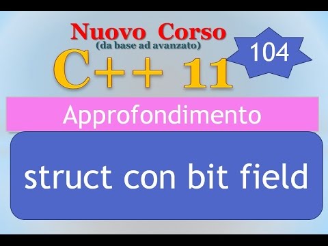 Nuovo Corso C++11 ITA 104 (APPROFONDIMENTO): struct con bit field