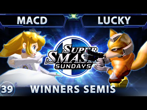 SSS 39 - SPY MacD (Peach) Vs. Lucky (Fox) SSBM Winners Semis - Smash Melee