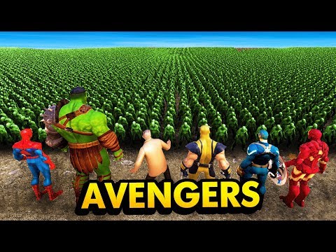 THE AVENGERS vs 20,000 ZOMBIES (Ultimate Epic Battle Simulator Funny Gameplay)