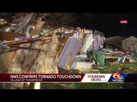 Mobile homes destroyed in Tangipahoa Parish after tornado touches down