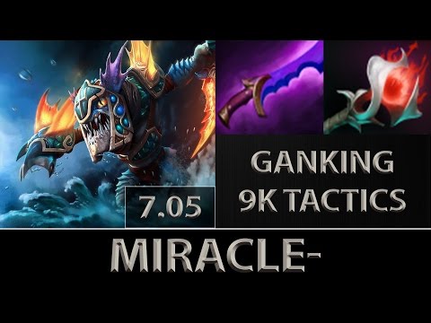 Miracle- [Slark] Ganking 9K Godlike Tactics ► Dota 2 [7.05]