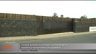 Ya est&aacute; quitada la pintada insultante en la residencia lanzarote&ntilde;a de Zapatero
