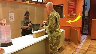 This Soldier Goes To Order Taco Bell Meal, Stops Cold When He Hears 2 Boys Behind Him