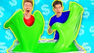 $1000 Slime Challenge! MOST EXPENSIVE DIY Giant Fluffy Slime!!