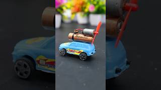 DIY DC Motor Car with Duracell | Simple Battery Powered Toy Car #shorts #trending #car #motor