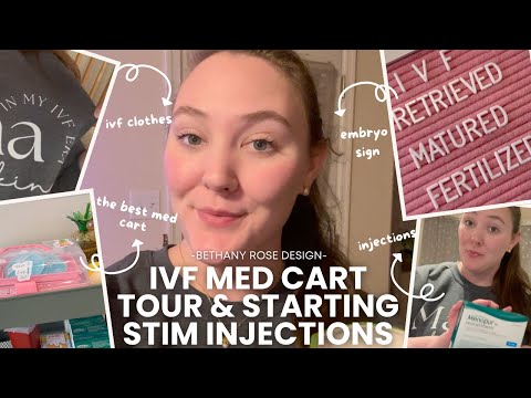 Starting IVF Stims & IVF Med Cart Tour | Egg Retrieval, PCOS, Menopur, Gonal-F | Bethany Rose Design