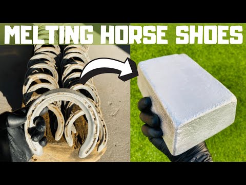 Huge Horse Shoe Melt Down - Huge Aluminum Block - ASMR Metal Melting - Trash To Treasure - BigStackD