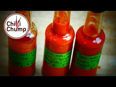 Crazy hot fermented sauce...7Pot Hab, Nagabrain Choc and Trinidad Douglah. 6 Month Fermentation