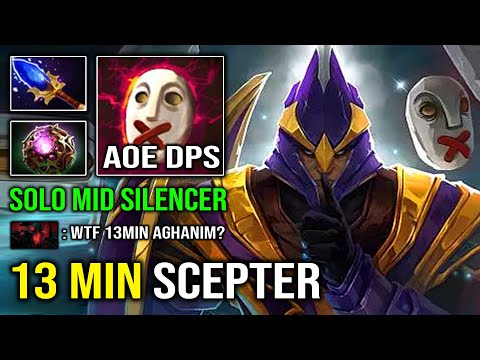 WTF 13Min Scepter AoE Last Word Silencer 100% Deleted Mid SF with Crazy Burst Magic Dota 2