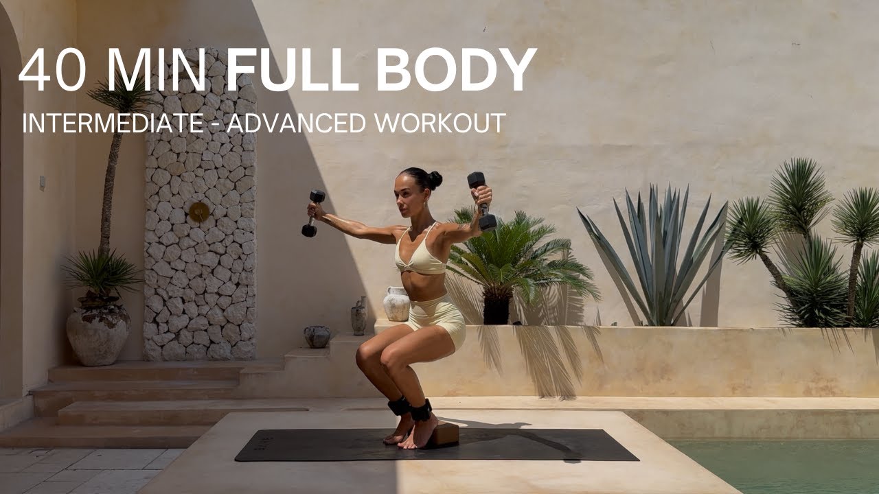 40 MIN FULL BODY WORKOUT | Intermediate - Advanced Pilates Inspired Workout with Weights