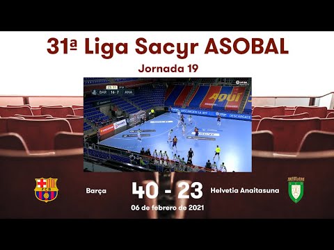 31ª Liga Sacyr ASOBAL J19: Barça - Helvetia Anaitasuna 40-23