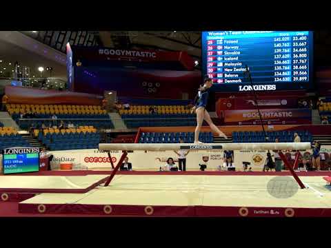 RAJCIC Aleksandra (SRB) - 2018 Artistic Worlds, Doha (QAT) - Qualifications Balance Beam