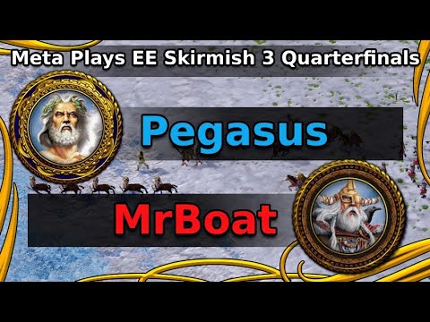 Age of Mythology: PegasusRush vs MrBoat - Meta Plays Skirmish Tournament #3 - Quarterfinals