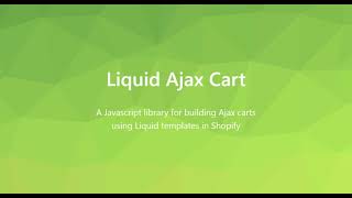 How to create Shopify Ajax-carts using  Liquid Aja