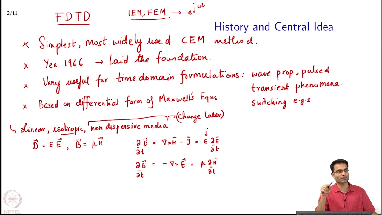 Finite Difference Time Domain Methods : Introduction to FDTD