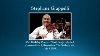 【TLRMC070】 Stephane Grappelli July 8, 1988.
