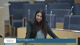 Debatt mellan Ulf Kristersson och Nooshi Dadgostar