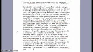 Steve Rushton Emergency with lyrics