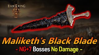 Maliketh Black Blade | NG+7 Bosses No Damage | Elden Ring | 1.16 ver