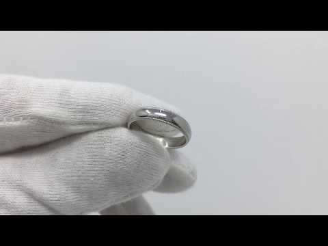 KIKO JAPAN MILGRAIN WEDDING BAND IN PLATINUM (3.5mm)