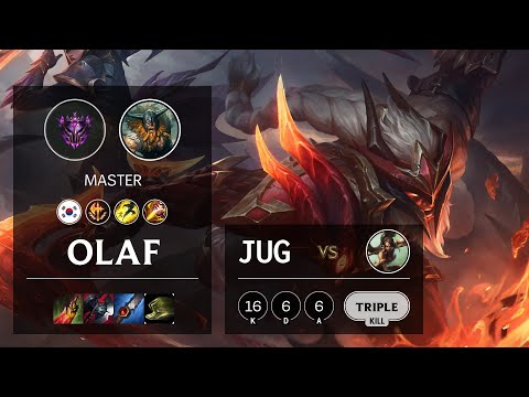Olaf Jungle vs Nidalee - KR Master Patch 10.19