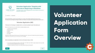 Volunteer Application Form Template Overview - Cognito Forms