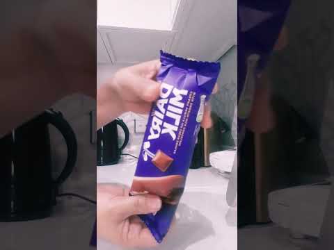 DAIRY MILK creamy vanilla ice cream w/ smooth milk chocolate #satisfying #funny #shorts #yummy