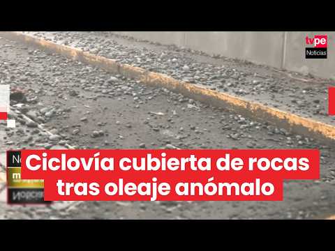 Oleaje anómalo golpea La Punta y cubre ciclovía con piedras